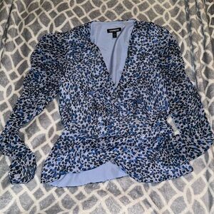Blue printed women’s blouse